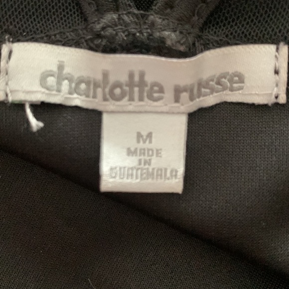 Black Peplum Top with Sheer Front - Picture 5 of 5